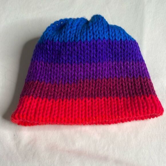 None Other - Adorable Reversible Baby Beanie Hat Bright & Cheery